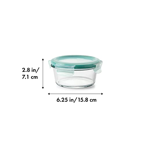 OXO Good Grips 2 Cup Smart Seal Glass Round Food Storage Container (Pack of 2) - size: 2 Cup (Pack of 2)