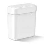 MOPALL Small Bathroom Trash Can with Lid, 3.2 Gallon / 11.5 L Slim Plastic Garbage Bin with Pop-Up Lid, Mini Waste Basket Can Dog Proof for Kitchen, Bedroom, Office, Laundry, Toilet, Rv, White - size: 3.2 Gallon