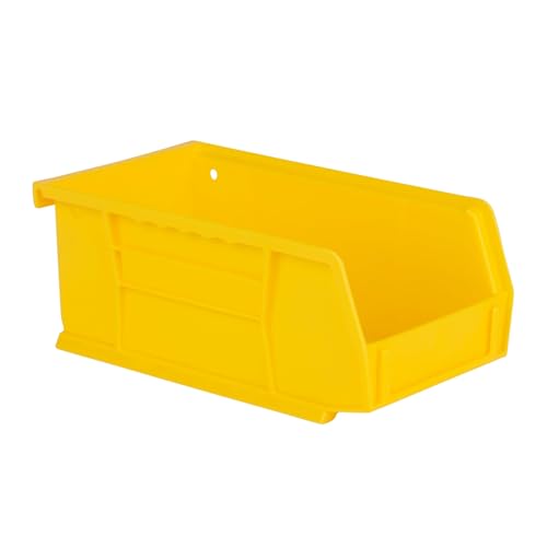 Hudson Exchange 7-1/2" x 4" x 3" (24 Pack) Plastic Stackable Storage Bin and Hanging Container, Yellow - color: Yellow, size: 24 Pack