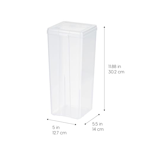 IRIS USA Food Storage Containers with Flip-Top Lid, 3.9 Qt - 4 Pack, Clear Stackable Food Containers for Kitchen & Pantry Organization, BPA-Free, Food Grade Plastic For Flour, Sugar, Dry Food, Grain - size: Food Grade Large - 4 Pack