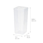 IRIS USA Food Storage Containers with Flip-Top Lid, 3.9 Qt - 4 Pack, Clear Stackable Food Containers for Kitchen & Pantry Organization, BPA-Free, Food Grade Plastic For Flour, Sugar, Dry Food, Grain - size: Food Grade Large - 4 Pack