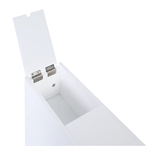 Spirich Slim Bathroom Storage Cabinet, Free Standing Toilet Paper Holder, Bathroom Cabinet Slide Out Drawer Storage, White