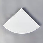 White Marble Corner Shower Shelf for Bathroom, 9'' x 9'' x 0.8'' Faux Marble Corner Shelves for Bathroom Wall Mounted Both Side Polished (1, White)