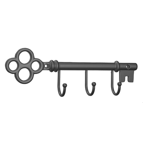 Classic Wall Mounted Key Holder Hook Rack, Vintage Key Rack for Entryway(Bronze Grey) - color: Bronze Grey