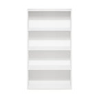 Furinno PASIR Book Shelf, 4-Tier Bookshelf, Bookcase with Open Shelf, 9.4 x 23.6 x 41.7, for Living Room, Bedroom, Home Office, White - color: White, size: 4-Tier
