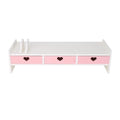 Cute Monitor Stand Kawaii Desk Organizer Cute Desk Organizer with Drawers Monitor Riser Computer Stand