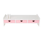 Cute Monitor Stand Kawaii Desk Organizer Cute Desk Organizer with Drawers Monitor Riser Computer Stand