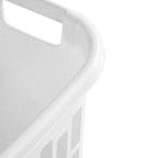 Rectangular Open Plastic Hamper, for Narrow Spaces, White