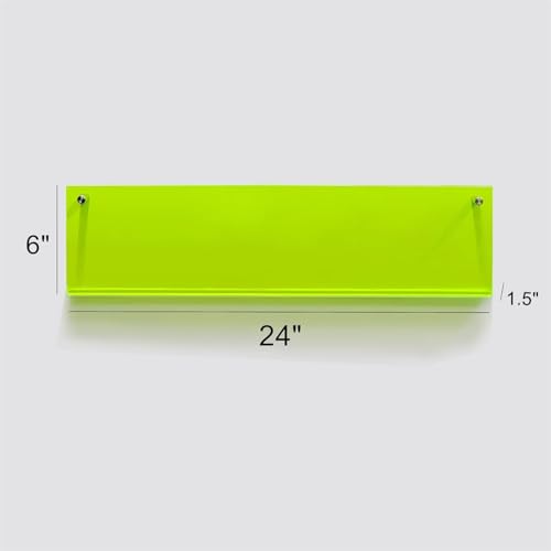 ROYALITA 2-Pack Acrylic Magazine Holder Brochure Holder, 24" Record Holder Magazine Rack, Fashion Hanging Bookshelf Literature Storage Rack for Waiting Room, Living Room, Office, Green 24 Inch - color: Green, size: 24 Inch
