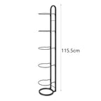 kowaku Vertical Ball Storage, Basketball Storage Shelf, Metal Volleyball Stand Holder, 5 Tier Ball Rack, Basketball Rack for Garage
