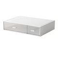 Desk Organizer-Stackable Storage Drawers, Desk Drawer Organizer Perfect For Collection Small Item/Cosmetic Office Supplies - 2 drawers (White) - size: 9*6.5*2inch - 2 Compartment
