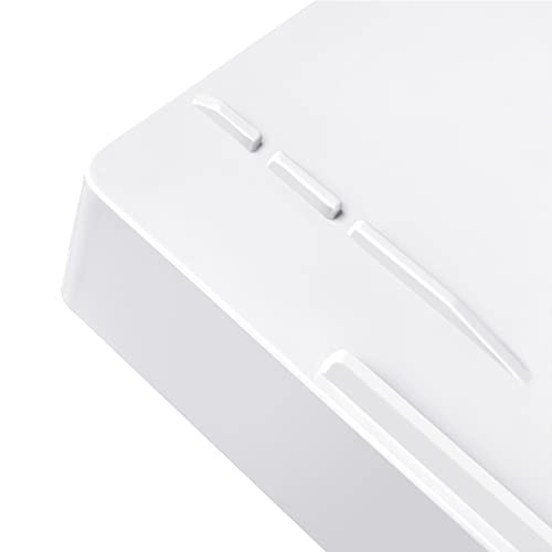 Acrimet 2 Tier Paper Organizer Letter Tray – Plastic Stackable Desk File Organizer, Side Load Paper Sorter for Letter/A4 Office File Folder Holder – White