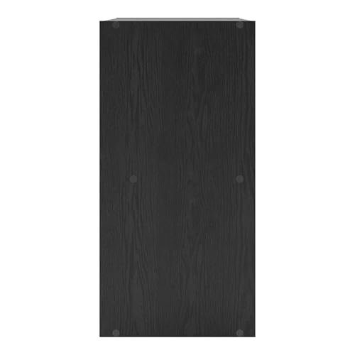 Homes: Inside + Out Apexa 4-Cube Storage Organizer Shelves, Stackable Wood Bookcase Fits Cubby Bins for Organization, Dorm Teen Room Decor & Home Office, Black - color: Black, size: 4-Cube