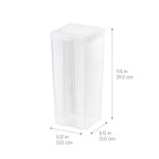 IRIS USA Vertical Plastic Flip Top Storage Containers Bins with Lids for Pantry, Home, Office, Organization, Large, Stackable Hinged Organizer with Latches, Clear, 4 Pack - size: Large - 4 Pack