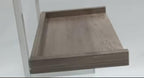 Office Desk Shelf Organizer, Wood Desktop Bookshelf Supplies Storage Rack, Shelf for Top of Desk and Dresser (Grey-2 Tier) - color: Grey