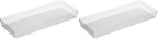 Oggi Clear Drawer Organizer - 6" X 15" - Ideal for Organizing Kitchen Drawers, Office, Desk, Silverware, Kitchen Utensils, Cosmetics and Bathrooms (Pack of 2) - size: 6" by 15" (Pack of 2)