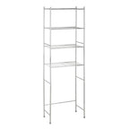 Honey-Can-Do 4-Tier Over-The-Toilet Storage Shelf - Space-Saving Steel Bathroom Restroom Organizer with Neutral Chrome Finish, Ideal for Towels, Toiletries, & Essentials - 24"W x 68"H x 11"D
