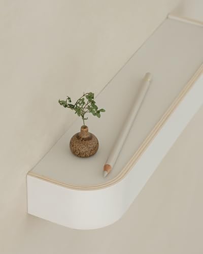 Kazai. Key Holder 'Toke' | Minimalist Key Hook Design from Berlin | Modern Key Holder Wall Mount with Wooden Shelf | Key Rack for Wall as Entryway Organizer | White - color: White, size: 8 Hooks