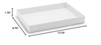 Poppin Large Accessory Tray, White, Rectangular - color: White, size: 13.8" x 9.8" x 1.8"