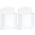2 Pcs Remote Control Holder Wall Mount, TV Controller Holder, Self Adhesive Remote Holder, Wall Pen Holder Storage Accessories for Home Office School（Clear） - color: Clear&2Pcs