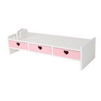 Cute Monitor Stand Kawaii Desk Organizer Cute Desk Organizer with Drawers Monitor Riser Computer Stand