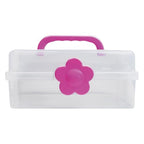 ANGELS CRAFT Clear Plastic Container 3 Layers Organizer Box - Ideal for Beads, Art Supplies, DIY Crafts, Jewelry and Small Items - size: 3 Layers