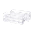 Large Storage Containers 6 Pack Plastic Box with Latching Lid 15" x 5"x 1.9" Storage Case for Art Supplies,Tools - size: Large-6 Pack