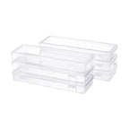 Large Storage Containers 6 Pack Plastic Box with Latching Lid 15" x 5"x 1.9" Storage Case for Art Supplies,Tools - size: Large-6 Pack