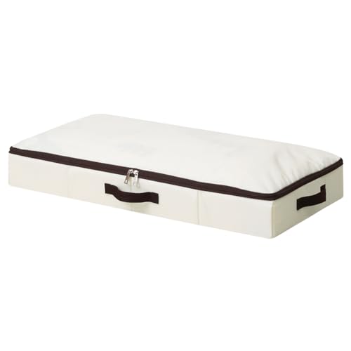 iwill CREATE PRO Low Profile Under Bed Storage Containers with Clear Label Holder, Foldable Sturdy Underbed Storage Boxes, Closet Organizers for Seasonal Clothes, Bedding, Shoes (Beige, 29.5*15*4") - color: Beige