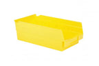 Hudson Exchange 12 x 6 x 4" (12 Pack) Plastic Nesting Storage 12” Shelf Bin Container - 15 lb Capacity, Yellow - color: Yellow, size: 12 Pack