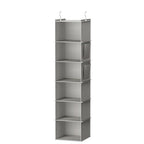 YOUDENOVA Hanging Closet Organizer and Storage, 6-Shelf Closet Hanging Storage Shelves, Light Grey - color: Light Grey