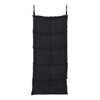 Household Essentials 10 Pocket Hanging Shoe Closet Organizer with Hooks - color: Black