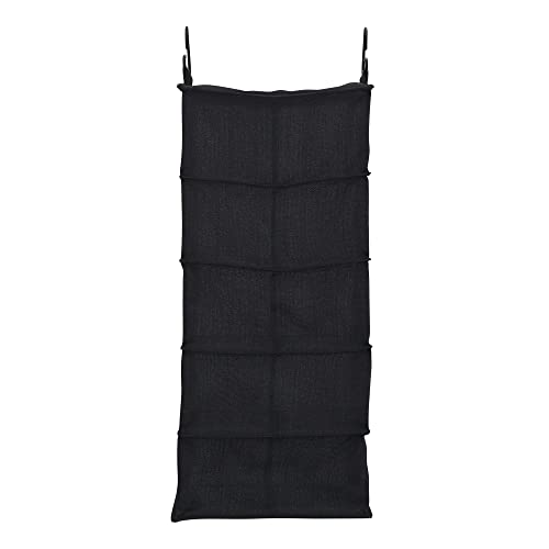 Household Essentials 10 Pocket Hanging Shoe Closet Organizer with Hooks - color: Black