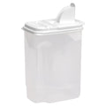 Buddeez Large Food Storage Container - 3.75 Quart Sugar Buddy, All Purpose Clear Kitchen Organization and Storage - Sugar, Flour, Cereal, Rice Dispenser, EZ Pour Spout & Easy Grip Handle (White Lid) - size: 3.5 QT