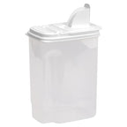 Buddeez Large Food Storage Container - 3.75 Quart Sugar Buddy, All Purpose Clear Kitchen Organization and Storage - Sugar, Flour, Cereal, Rice Dispenser, EZ Pour Spout & Easy Grip Handle (White Lid) - size: 3.5 QT