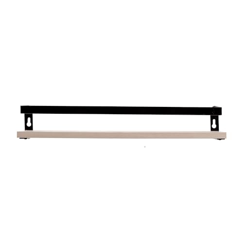 Kiera Grace Kells Floating Shelves, Metal Bracket Modern Wall Mounted Hanging Shelf Storage Rack for Bedroom, Kitchen, Living Room - 16", Oak, 1Pack