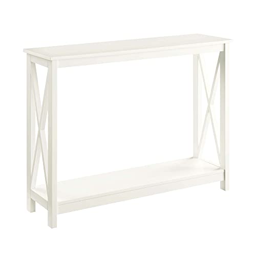 Convenience Concepts Oxford Console Table 39.5" - Sofa Table with Storage Shelf, Transitional Entryway Hall Table for Living Room and Bedroom, Display Foyer Table, Ivory - color: Ivory
