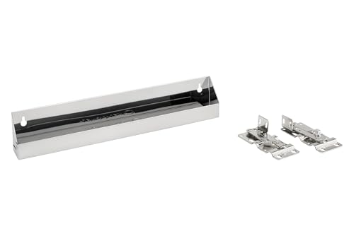 Rev-A-Shelf 16" Slim Tip-Out Sink Tray for Kitchen and Bathroom Base Cabinets, Large Pull Out Stainless Steel Storage Organizer, Silver, 6541-16-52 - size: 16" x 1.7" x 3"