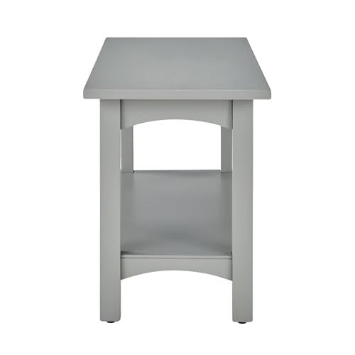 Craftsbury 36-Inch Wood Entryway Bench with Storage Shelf – Dove Gray Accent Bench for Entryway, Hallway, or Living Room – Small Space Seating with Farmhouse Charm by Alaterre Furniture - color: Grey