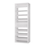 ROOMTEC Modular Closet System, 25.5" Shoe Shelf Closet Tower Wall-Mounted Closet Organizer, Wooden Tower for Walk-In Closets, Wardrobe Storage Kit, White - size: 25.5" Wide, style: Model 9