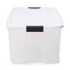 Sterilite 4-Pack Ultra Latching Box, Storage Bins with Lids, Clear Plastic, 116 Quart - Heavy-Duty Organizing Containers for Closet, Bathroom, and Office - size: 116 Quart