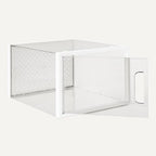 Amazon Basics Stackable and Foldable Clear Shoe Storage Organizer Box, Large, 12-Pack - size: Large
