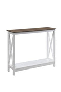 Convenience Concepts Oxford Console Table 39.5" - Sofa Table with Storage Shelf, Transitional Entryway Hall Table for Living Room and Bedroom, Display Foyer Table, Driftwood/White - color: Driftwood/White