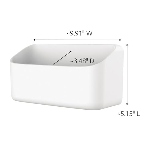 Command 10 Lb Large Organizing Caddy with 4 Strips,9.91" x 3.38" x 5.15",Heavyweight Damage-Free Hanging for Organizing Cleaning Supplies,Closet,and Pantry,(Pack of 8) - size: 9.9 in. x 5.2 in. x 3.5 in. (Pack of 8)