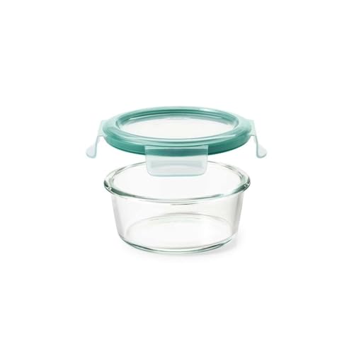 OXO Good Grips 2 Cup Smart Seal Glass Airtight Round Food Storage Container - size: 2 Cup