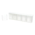 Deflecto Tilt Bins, Interlocking 5-Bins, 23" x 5" x 6.5 ", White (20503OP) - style: 5 Bins