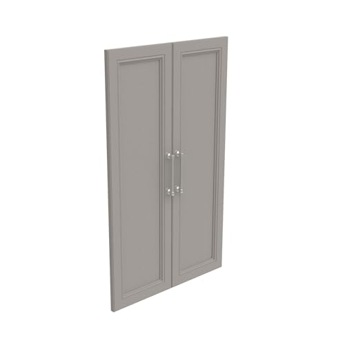 ClosetMaid Modular Storage Pair Set, 2 Doors, Wood Closet Organizer Shaker Style, Add On Accessory for Shelf Units, Taupe, Solid Kit - color: Taupe