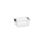 Superio Mini Storage Container Plastic Crayon Box Art Supplies and Sewing Case Stackable Clear Small Organizer for Beads, Stationery, Chalk, and Food, 1.05 Quart - size: 1.05 Quarts