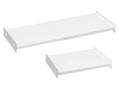 Closet Organizer Shelves Expandable Tension Shelving Rack Cabinet Storage Shelf Heavy Duty Metal DIY Divider Separator for Wardrobe Cupboard Pantry Kitchen Bathroom,White,2packs - size: 11.8"D x 16.9"-31.5" W-2PCS