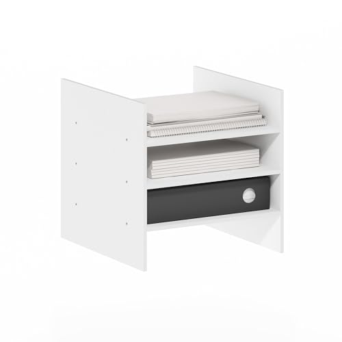 Furinno Cubicle Cube Insert, 3-Shelf Cube Organizer, Fits into Furinno Extra Thick Cubes, for Organizers and Storage, White (Does not fit IKEA Kallax Shelving) - color: White, size: 3-Shelf Insert